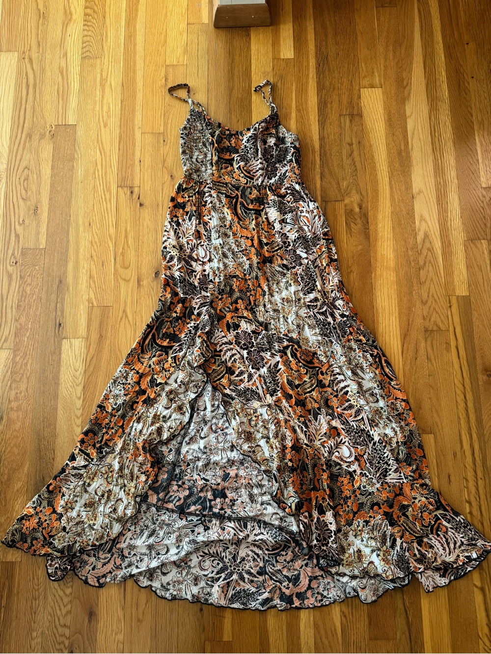 Intimately Free People Forever Yours Smocked Slip Maxi Dress Small Like New